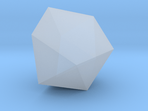 62. Metabidiminished Icosahedron - 1in in Clear Ultra Fine Detail Plastic