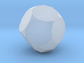 70. Metabiaugmented Truncated Dodecahedron - 1in in Clear Ultra Fine Detail Plastic