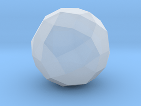75. Trigyrate Rhombicosidodecahedron - 10mm in Clear Ultra Fine Detail Plastic