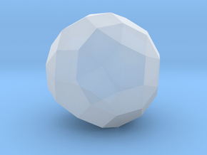 76. Diminished Rhombicosidodecahedron - 1in in Clear Ultra Fine Detail Plastic