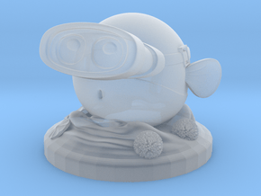 Kirby inspired, Blipper, 20mm base in Clear Ultra Fine Detail Plastic
