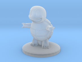 Pokemon inspired, Squirtle, 25mm base in Clear Ultra Fine Detail Plastic