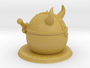 Puffball Viking with base in Tan Fine Detail Plastic