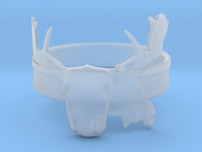 Moose Ring in Clear Ultra Fine Detail Plastic