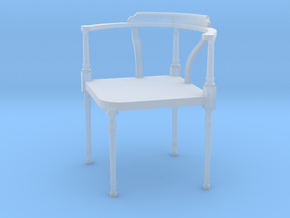 Antique Corner Chair in Clear Ultra Fine Detail Plastic