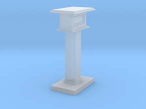 Pedestal 1 in Clear Ultra Fine Detail Plastic