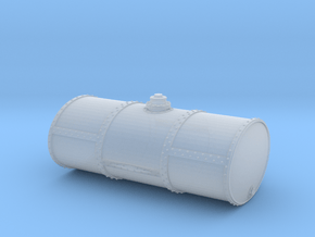 O Scale Singe Cell Fuel Tank (End Drain) in Clear Ultra Fine Detail Plastic