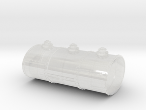 O Scale Three Cell Fuel Tank in Clear Ultra Fine Detail Plastic
