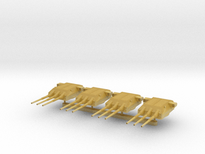 1:700 Triple Turret Set (Narrow) For Bismarck in Tan Fine Detail Plastic