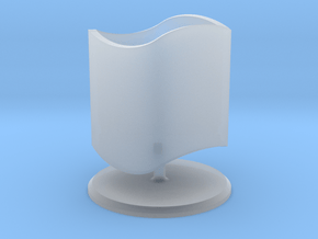 Ambiguous Cylinder with Stand (updated version) in Clear Ultra Fine Detail Plastic