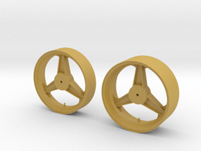 1/6 3 Spoke Motorcycle wheel in Tan Fine Detail Plastic