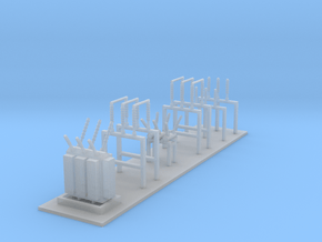 Power Substation v 1 N scale in Clear Ultra Fine Detail Plastic