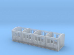 Red Composite Coach N Gauge (TOMIX Chassis) in Clear Ultra Fine Detail Plastic