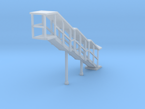NYC Subway EL Staircase Right Z scale in Clear Ultra Fine Detail Plastic