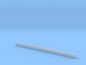 North Fork Bridge Railing 2B Z scale in Clear Ultra Fine Detail Plastic