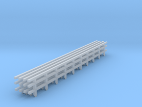 NYC Subway EL Railing Z scale (4 pc) in Clear Ultra Fine Detail Plastic