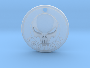 Punisher lgbtiqa keyring/medallion  in Clear Ultra Fine Detail Plastic