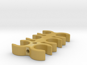 EV Charging Cable Clip 14mm in Tan Fine Detail Plastic
