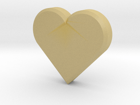heart rounded in Tan Fine Detail Plastic