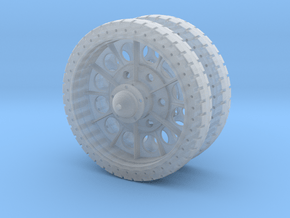 1/10 T34_roadwheel_half_spider_with_tire in Clear Ultra Fine Detail Plastic