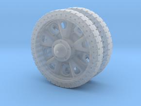 1/10 T34-roadwheel_starfish_with_tire in Clear Ultra Fine Detail Plastic