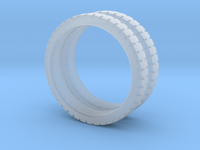 1/10 T34-roadwheel_rubber_tire(pattern) in Clear Ultra Fine Detail Plastic
