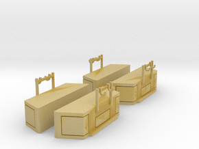 Chain box 4x 52x15x15mm in Tan Fine Detail Plastic