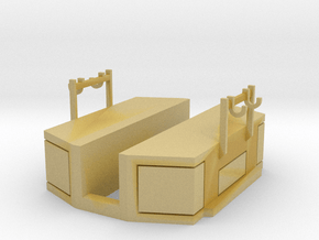 Chain box (2x) 52x15x15mm in Tan Fine Detail Plastic