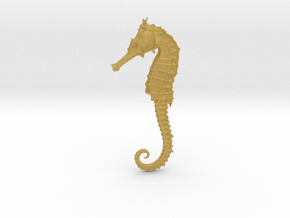 Sea horse, Seepferd, sea-horse in Tan Fine Detail Plastic