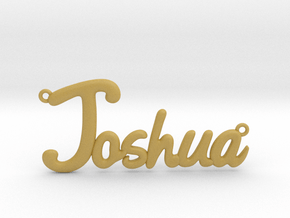 Joshua Shiny Surface Jewelry Font Necklace Pendant in Tan Fine Detail Plastic