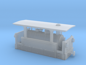 Tramway locomotive (low side frame) H0e/009 in Clear Ultra Fine Detail Plastic