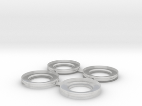 Part 01 pixel ring holder in Clear Ultra Fine Detail Plastic