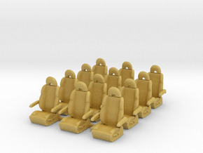 Printle Thing Plane Seat x 12 - 1/72 in Tan Fine Detail Plastic