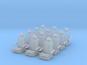 Printle Thing Plane Seat x 12 - 1/72 in Clear Ultra Fine Detail Plastic