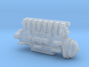 Gardner 8l3 Diesel locomotive engine  in Clear Ultra Fine Detail Plastic