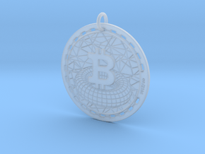 Bitcoin's nodes and links (original) in Clear Ultra Fine Detail Plastic