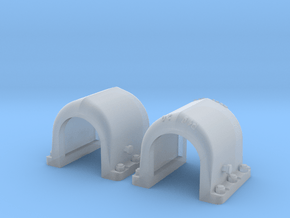 1/25 Tiger 1 Armored exhaust guards in Clear Ultra Fine Detail Plastic