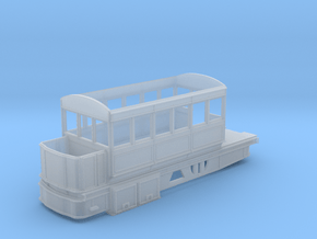 Mekarski Compressed Air Tram body 4mm scale in Clear Ultra Fine Detail Plastic