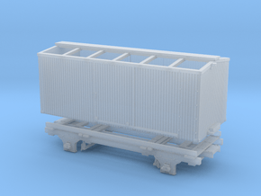HO Barretts 4/w Freight Car (American 4/w Boxcar) in Clear Ultra Fine Detail Plastic