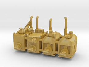 N Scale auxiliary engine enclosures  in Tan Fine Detail Plastic