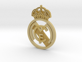 Real Madrid Badge Keychain in Tan Fine Detail Plastic
