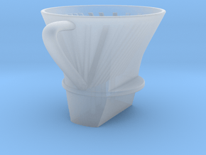Dollhouse coffee filter 1:12 miniature in Clear Ultra Fine Detail Plastic