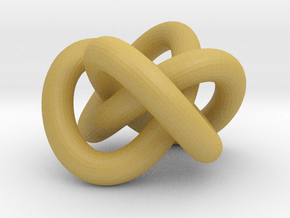 Torus Knot 3 in Tan Fine Detail Plastic