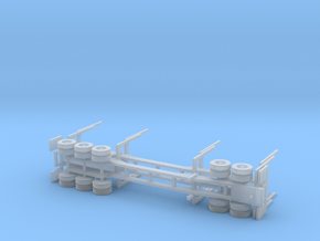 NEW!! 1:160/N-Scale 2- and 3-axle log trailers in Clear Ultra Fine Detail Plastic