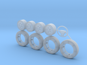 Citroen SM Wheels in Clear Ultra Fine Detail Plastic