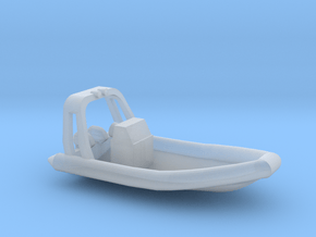 RHIB (N-scale, 1:160),  dual outboard engine in Clear Ultra Fine Detail Plastic