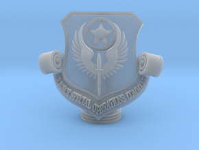3D AFSOC Patch trophy topper in Clear Ultra Fine Detail Plastic