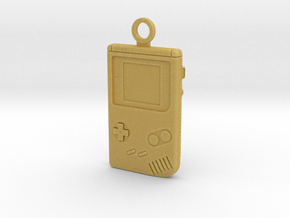 Classic Hand Held Console Keychain - Top Shell in Tan Fine Detail Plastic