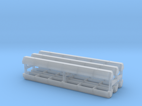 1-50 Scale Parking Curb (6 Pack) in Clear Ultra Fine Detail Plastic