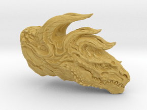 Dragon Head in Tan Fine Detail Plastic